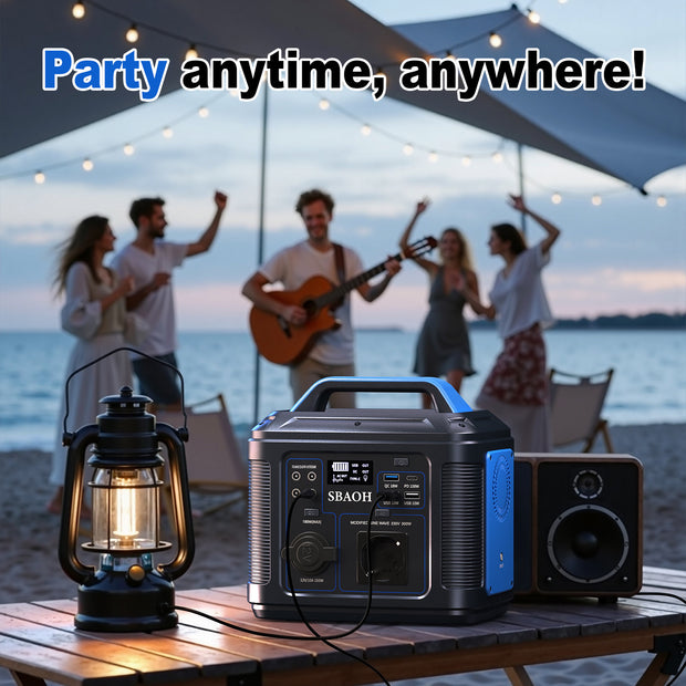 SBAOH Portable Power Station 300W,solar Power Generator 296Wh 80000mAh