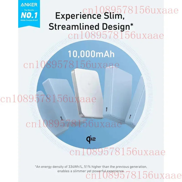 FOR Anker Qi2 Power Bank Ultra Slim 10000Mah Maggo Magnetic Battery 15W Magsafe Portable Charger for Iphone 13 14 15 16 Pro Max