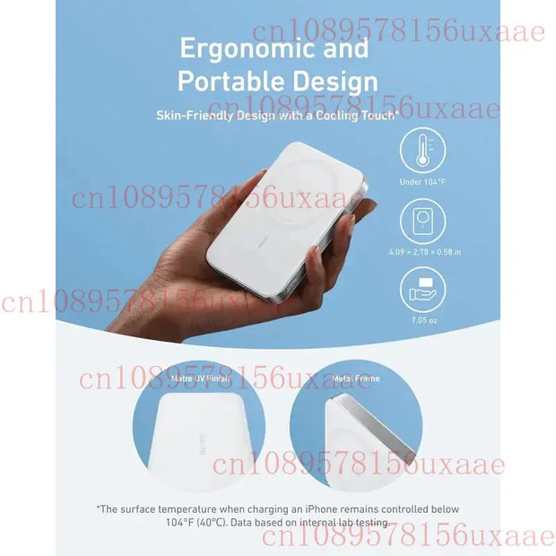 FOR Anker Qi2 Power Bank Ultra Slim 10000Mah Maggo Magnetic Battery 15W Magsafe Portable Charger for Iphone 13 14 15 16 Pro Max