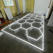 Honeycomb Ceiling Lights Hexagon Garage Light AC85-265V Led Tube for Barbershop Auto Car Body Repair Led Workshop Studio