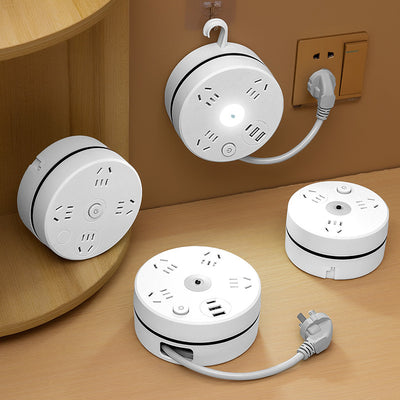 Multi Function Socket With Storage Row Plug Cord