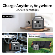 Portable Power Station P605, 600W,538WH Backup Lithium Battery, Solar Generator For Home And Outdoor Emergency Power Supply