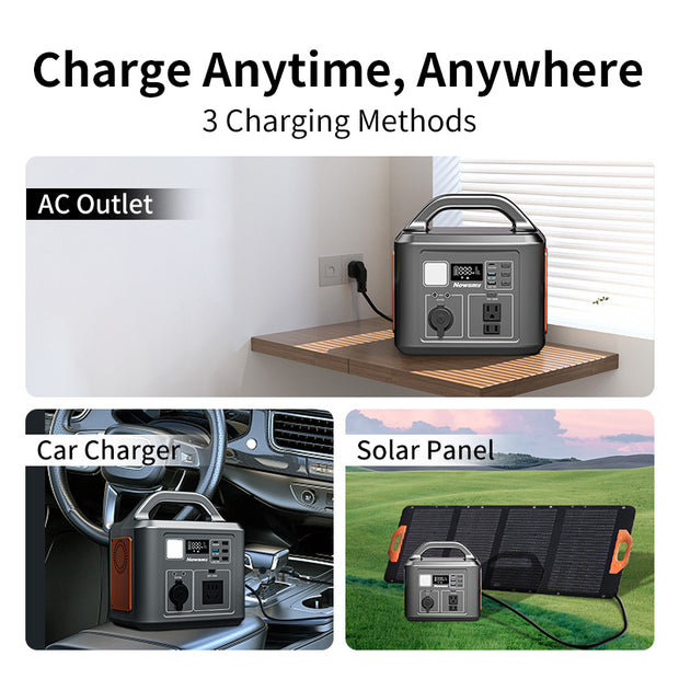 Portable Power Station P605, 600W,538WH Backup Lithium Battery, Solar Generator For Home And Outdoor Emergency Power Supply