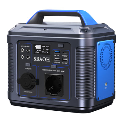 SBAOH Portable Power Station 300W,solar Power Generator 296Wh 80000mAh