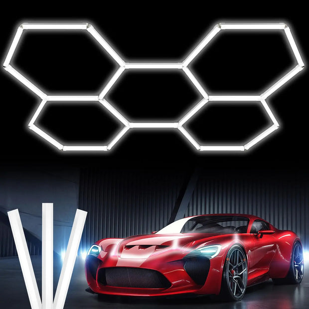 Honeycomb Ceiling Lights Hexagon Garage Light AC85-265V Led Tube for Barbershop Auto Car Body Repair Led Workshop Studio