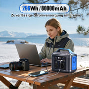 SBAOH Portable Power Station 300W,solar Power Generator 296Wh 80000mAh