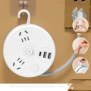 Multi Function Socket With Storage Row Plug Cord