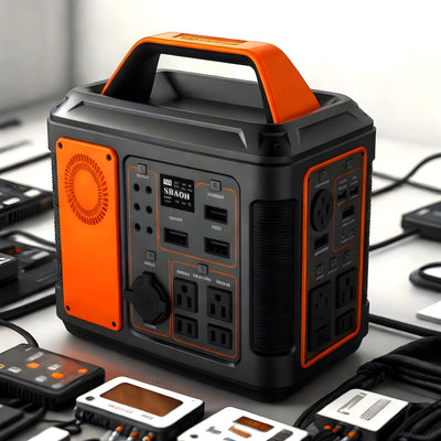 Portable Power Station, 300W 296Wh Solar Generator Quick Charge / 110V AC Outlets/DC Ports and LED Flashlight, Lithium Battery B